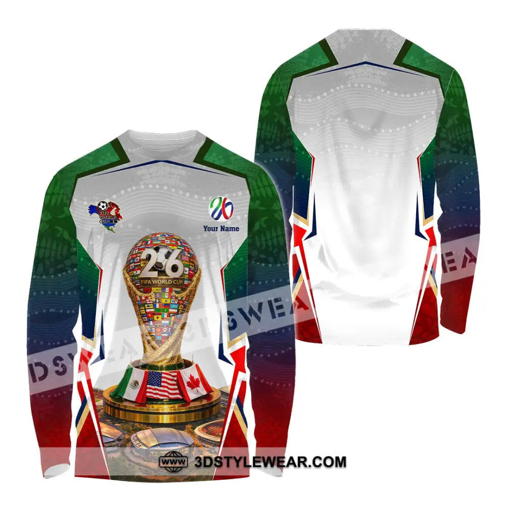 Unisex Shirt - Custom World Cup 2026 3D Shirt - Long Sleeve Shirt / S - T-shirt