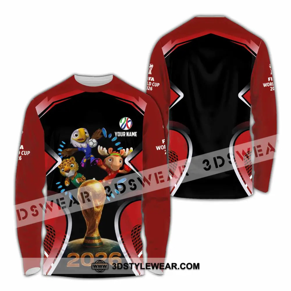 Unisex Shirt - Custom World Cup 2026 3D Shirt - Long Sleeve Shirt / S - T-shirt