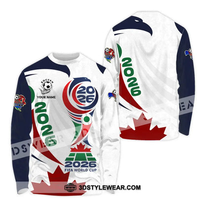 Unisex Shirt - Custom World Cup 2026 3D Shirt Long Sleeve Shirt / S T-shirt