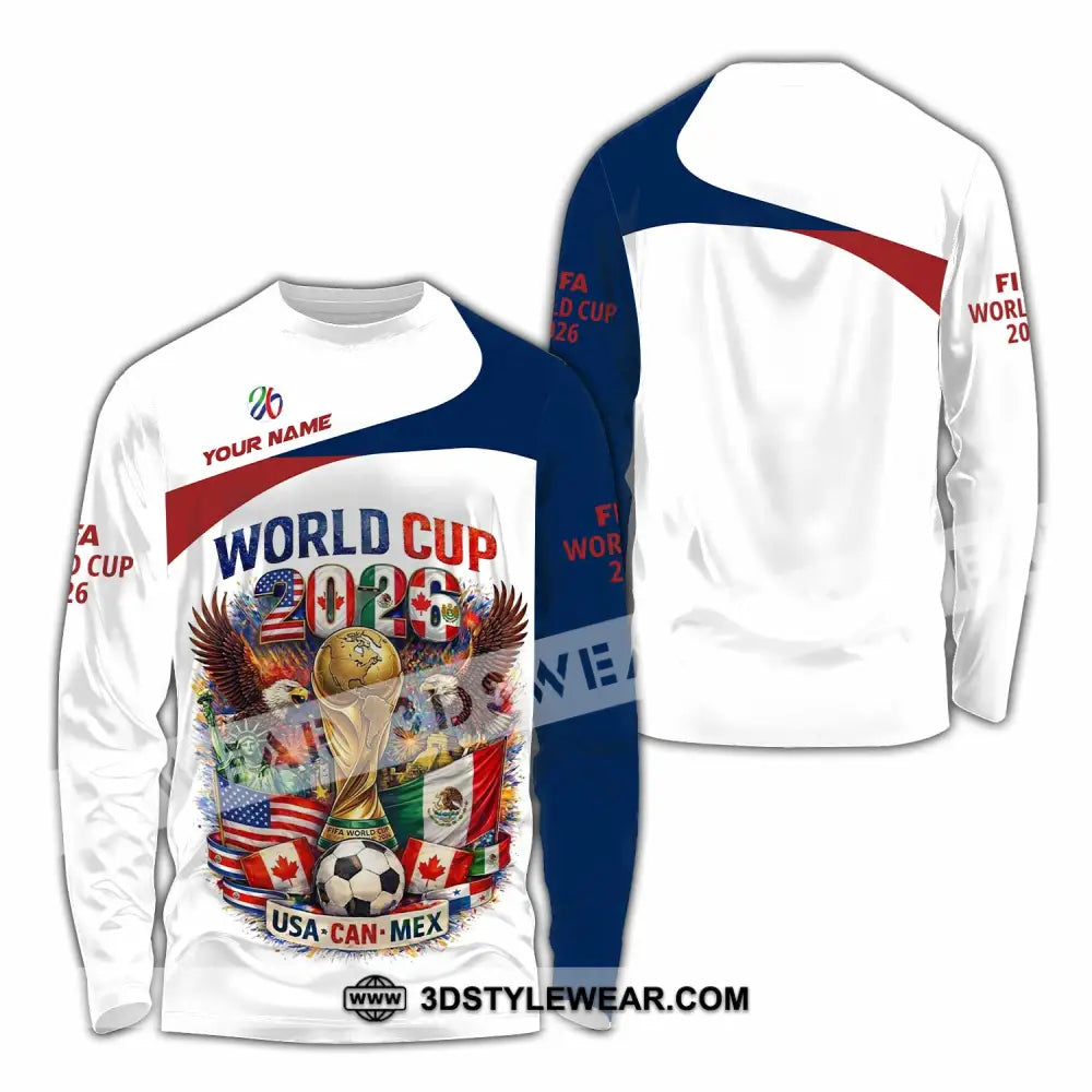 Unisex Shirt - Custom World Cup 2026 3D Shirt - Long Sleeve Shirt / S - T-shirt