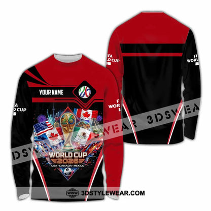 Unisex Shirt - Custom World Cup 2026 3D Shirt Long Sleeve Shirt / S T-shirt