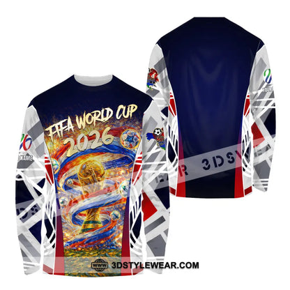 Unisex Shirt - Custom World Cup 2026 3D Shirt Long Sleeve Shirt / S T-shirt