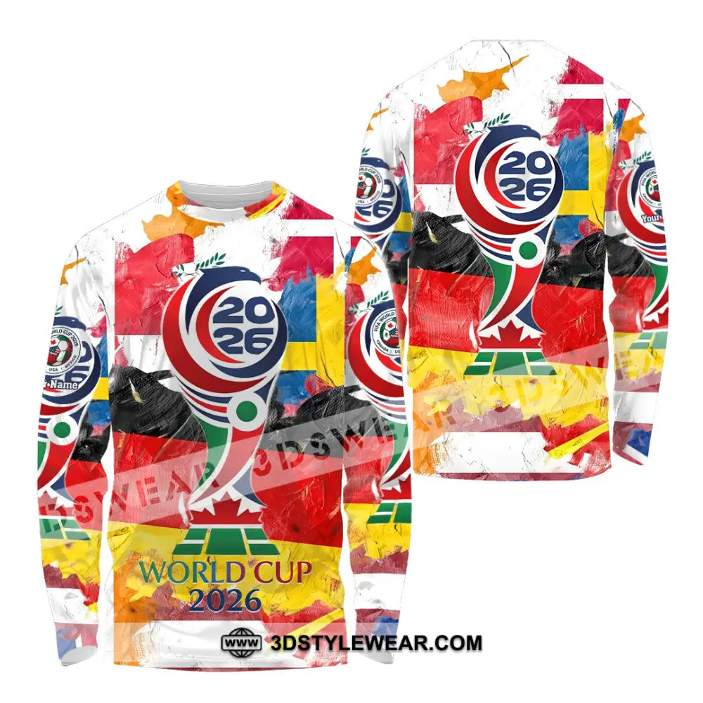 Unisex Shirt - Custom World Cup 2026 3D Shirt - Long Sleeve Shirt / S - T-shirt