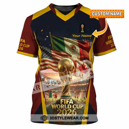Unisex Shirt - Custom World Cup 2026 3D Shirt T-shirt