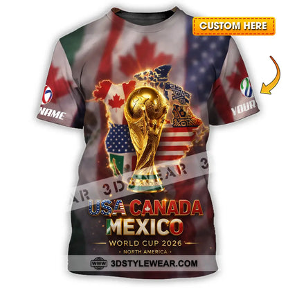 Unisex Shirt - Custom World Cup 2026 3D Shirt T-shirt