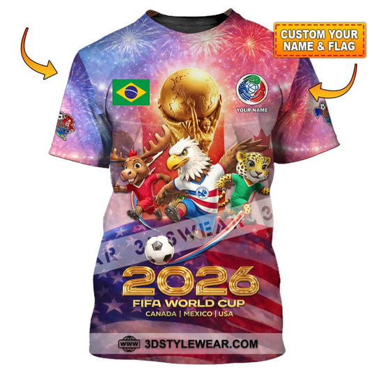 Unisex Shirt - Custom World Cup 2026 3D Shirt style option 1