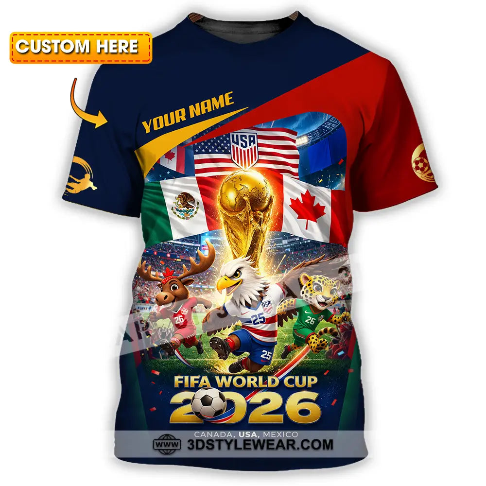 Unisex Shirt - Custom World Cup 2026 3D Shirt T-shirt