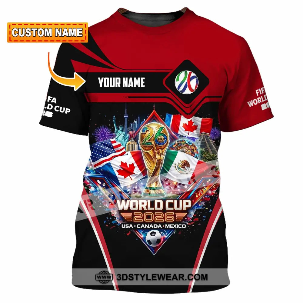 Unisex Shirt - Custom World Cup 2026 3D Shirt T-shirt