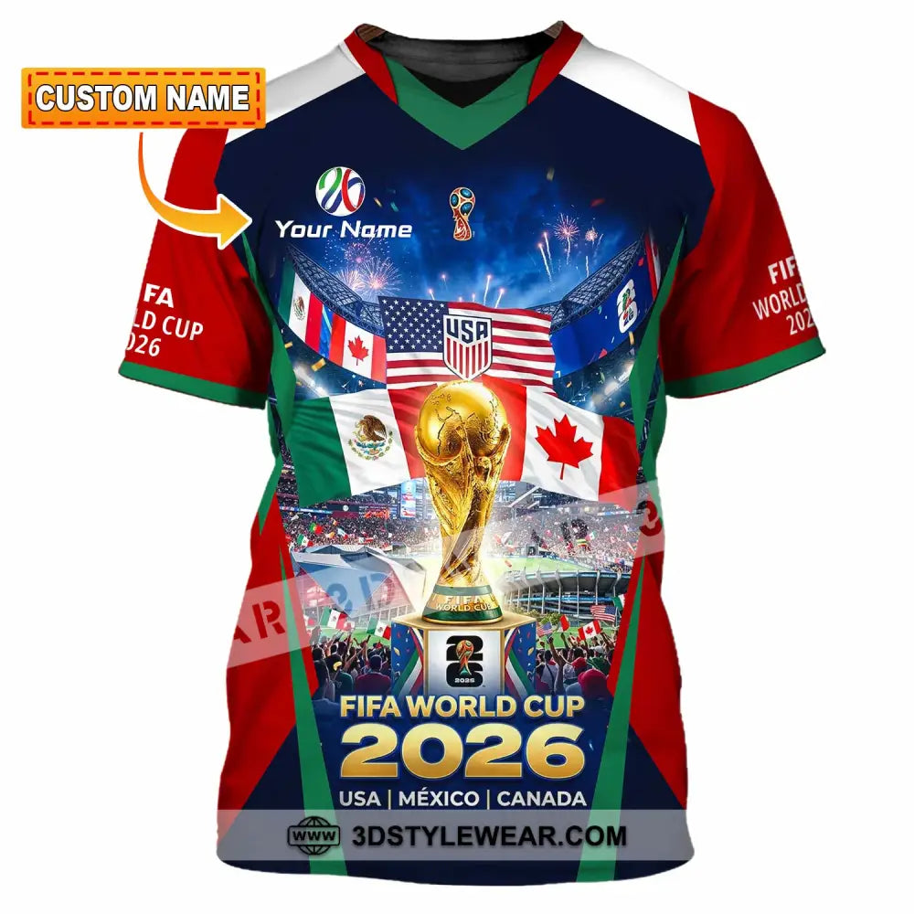 Unisex Shirt - Custom World Cup 2026 3D Shirt T-shirt