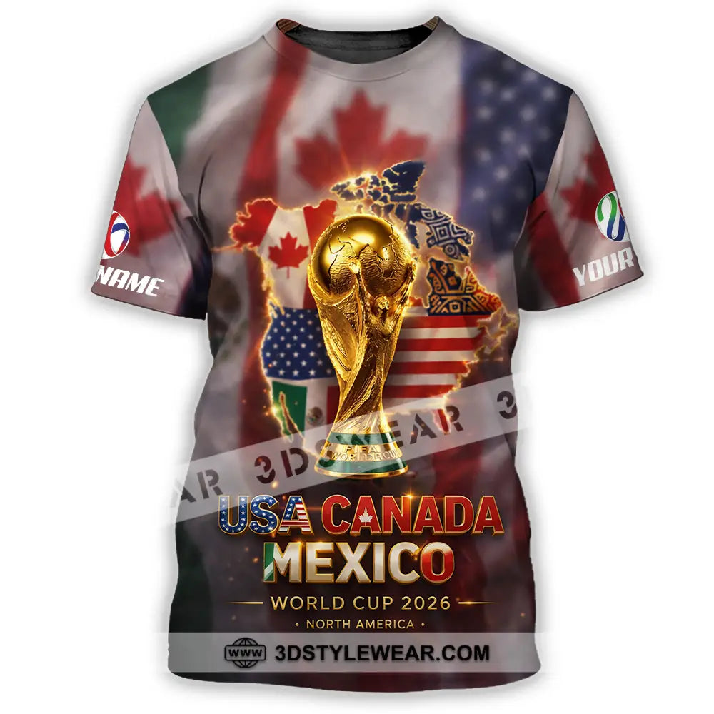 Unisex Shirt - Custom World Cup 2026 3D Shirt T-Shirt / S T-shirt