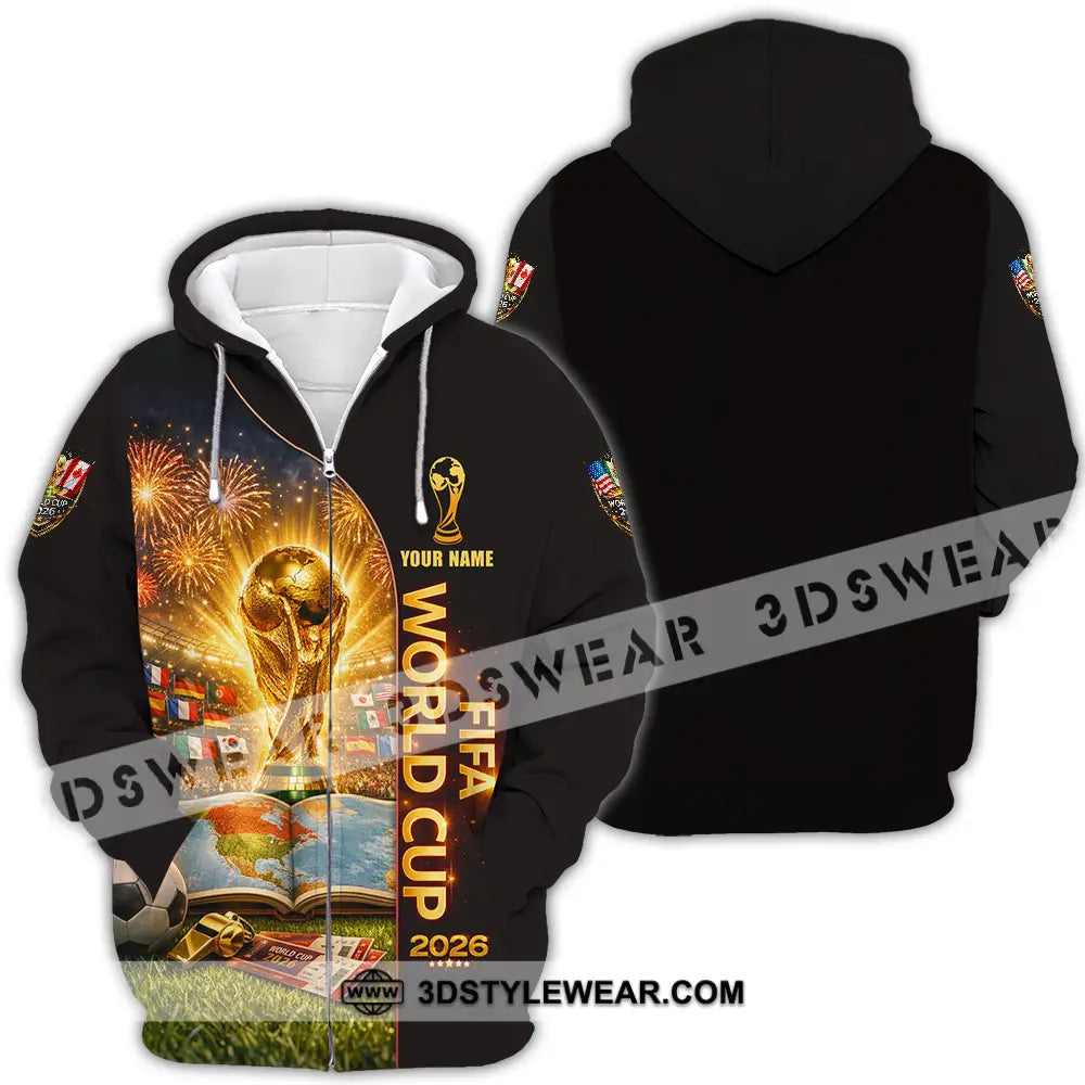 Unisex Shirt - Custom World Cup 2026 3D Shirt Zipper Hoodie / S T-shirt