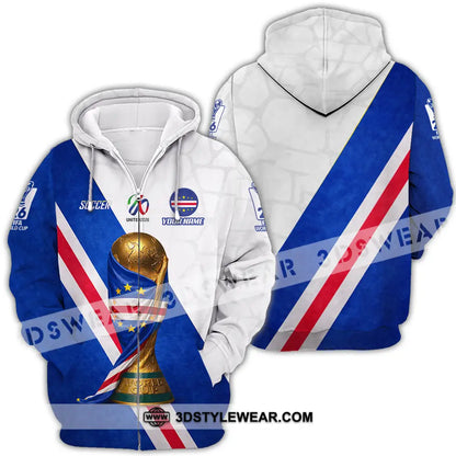 Unisex Shirt - Custom World Cup 2026 3D Shirt Zipper Hoodie / S T-shirt