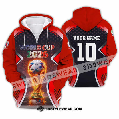 Unisex Shirt - Custom World Cup 2026 3D Shirt Zipper Hoodie / S T-shirt