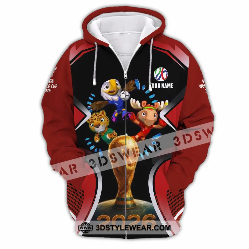 Unisex Shirt - Custom World Cup 2026 3D Shirt - Zipper Hoodie / S - T-shirt