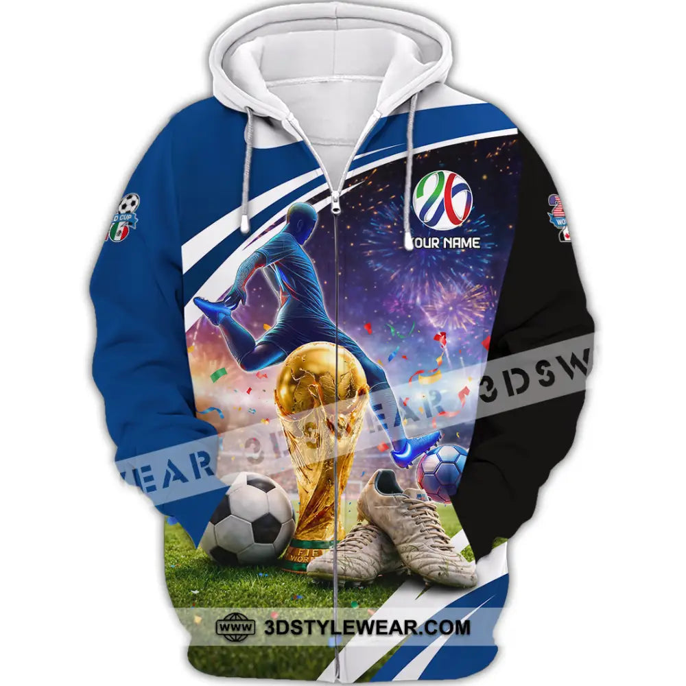 Unisex Shirt - Custom World Cup 2026 3D Shirt Zipper Hoodie / S T-shirt