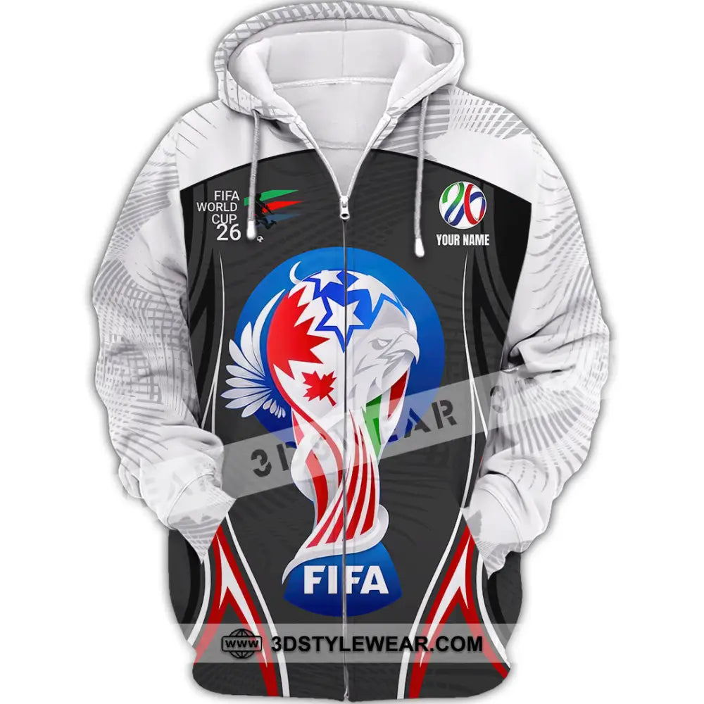 Unisex Shirt - Custom World Cup 2026 3D Shirt Zipper Hoodie / S T-shirt