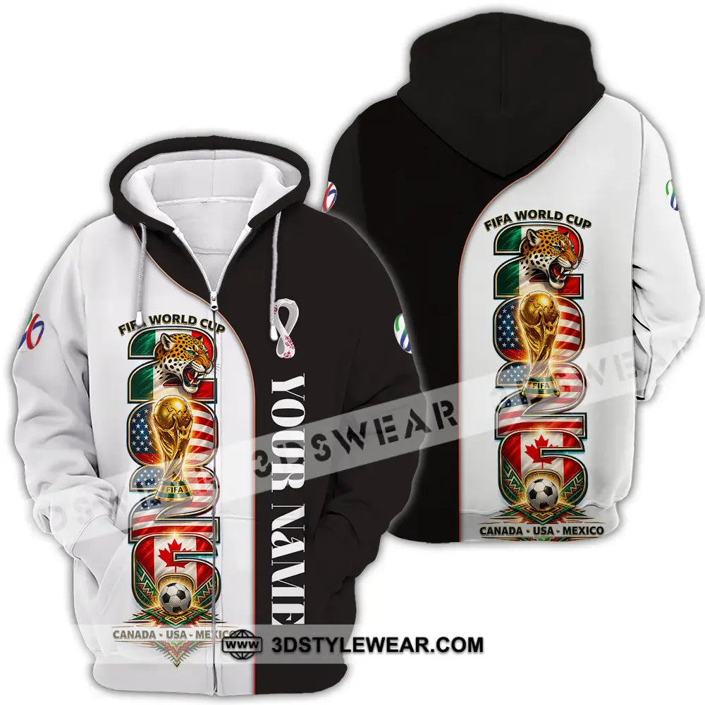 Unisex Shirt - Custom World Cup 2026 3D Shirt Zipper Hoodie / S T-shirt