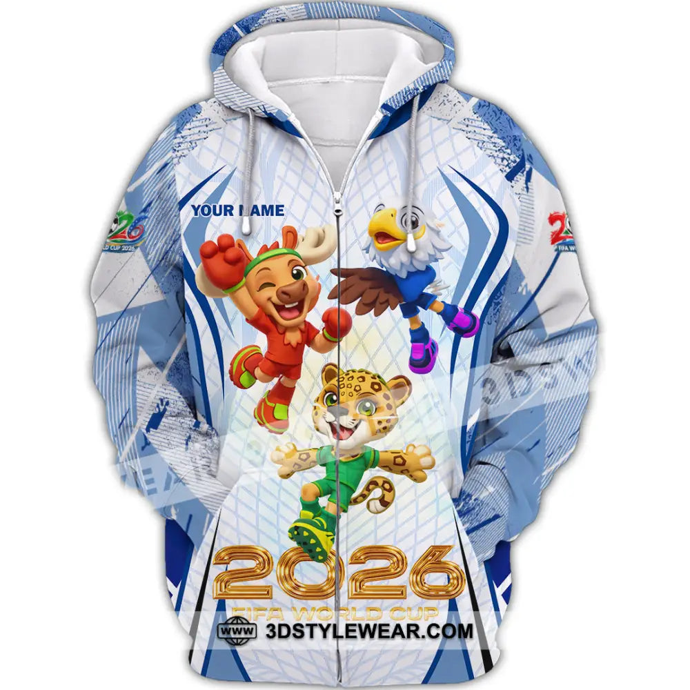 Unisex Shirt - Custom World Cup 2026 3D Shirt Zipper Hoodie / S T-shirt