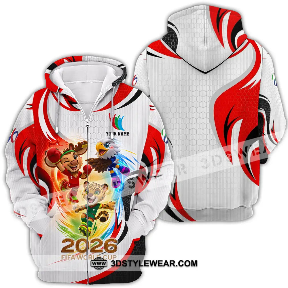 Unisex Shirt - Custom World Cup 2026 3D Shirt Zipper Hoodie / S T-shirt