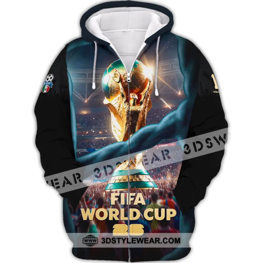 Unisex Shirt - Custom World Cup 2026 3D Shirt Zipper Hoodie / S T-shirt