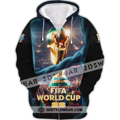 Unisex Shirt - Custom World Cup 2026 3D Shirt Zipper Hoodie / S T-shirt