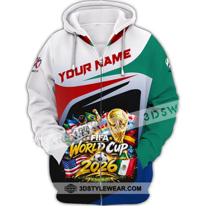 Unisex Shirt - Custom World Cup 2026 3D Shirt - Zipper Hoodie / S - T-shirt