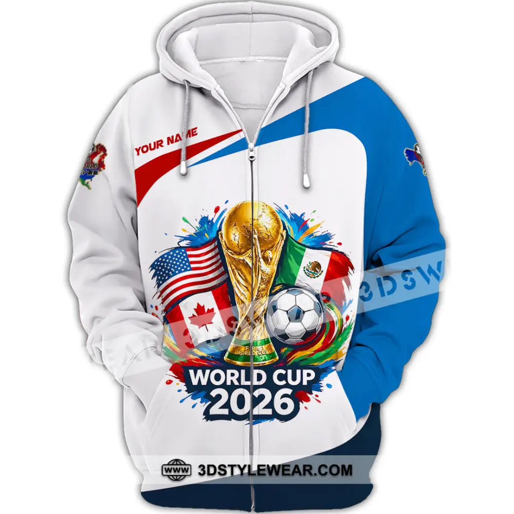 Unisex Shirt - Custom World Cup 2026 3D Shirt - Zipper Hoodie / S - T-shirt