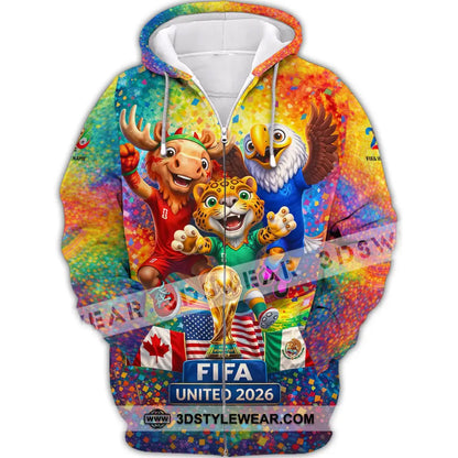 Unisex Shirt - Custom World Cup 2026 3D Shirt - Zipper Hoodie / S - T-shirt