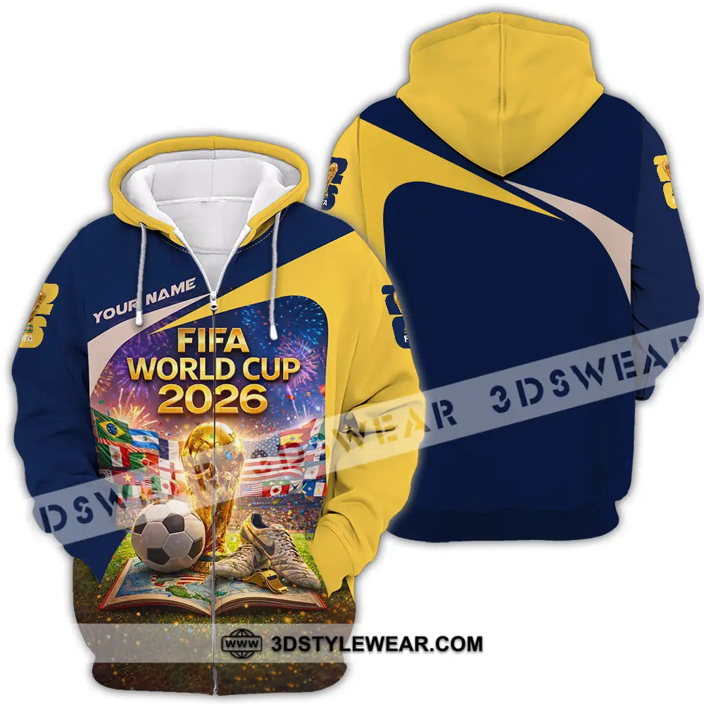 Unisex Shirt - Custom World Cup 2026 3D Shirt Zipper Hoodie / S T-shirt