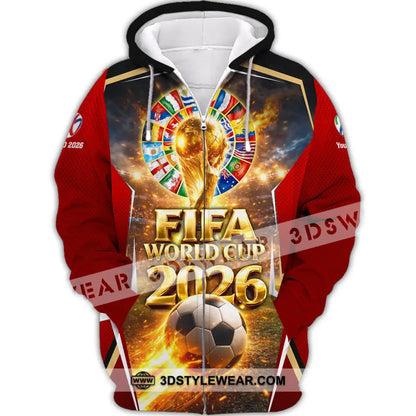 Unisex Shirt - Custom World Cup 2026 3D Shirt - Zipper Hoodie / S - T-shirt