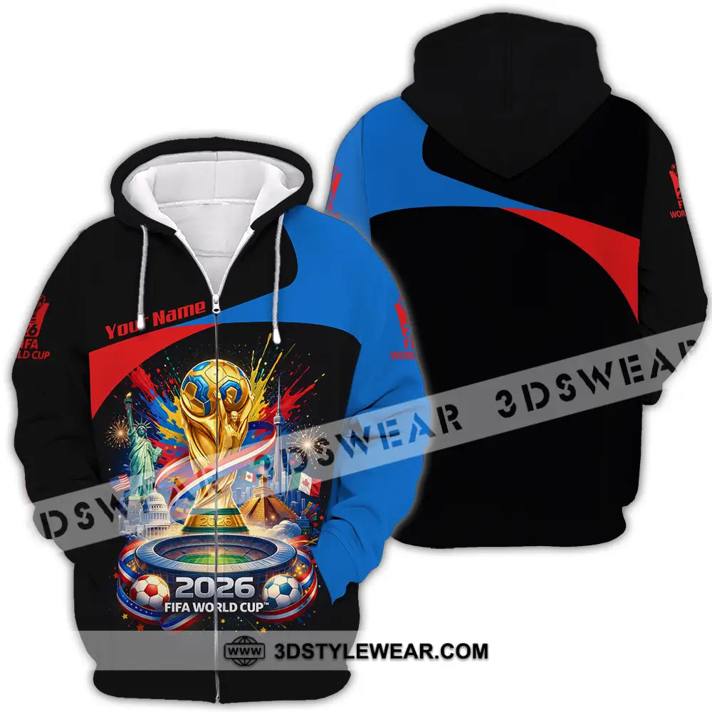 Unisex Shirt - Custom World Cup 2026 3D Shirt - Zipper Hoodie / S - T-shirt