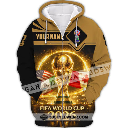 Unisex Shirt - Custom World Cup 2026 3D Shirt - Zipper Hoodie / S - T-shirt