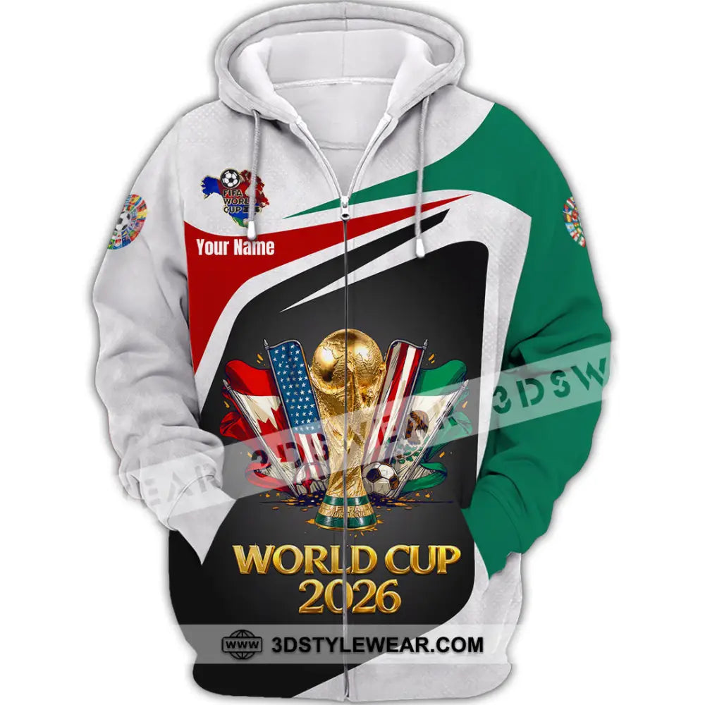 Unisex Shirt - Custom World Cup 2026 3D Shirt - Zipper Hoodie / S - T-shirt