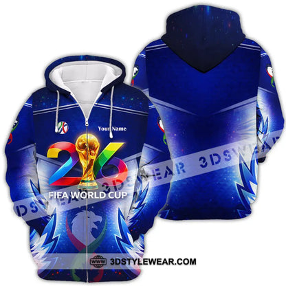 Unisex Shirt - Custom World Cup 2026 3D Shirt Zipper Hoodie / S T-shirt