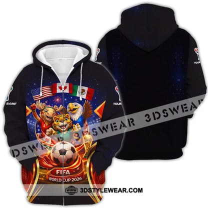 Unisex Shirt - Custom World Cup 2026 3D Shirt Zipper Hoodie / S T-shirt