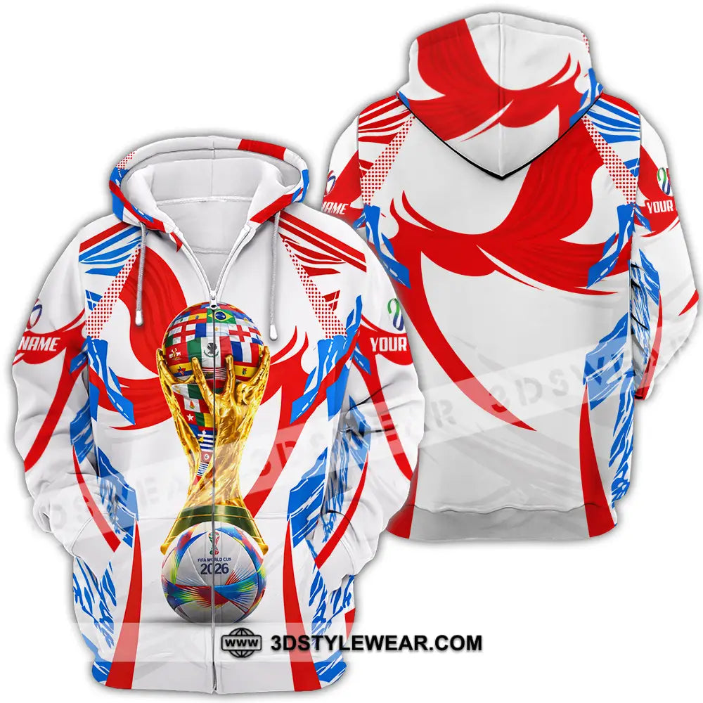 Unisex Shirt - Custom World Cup 2026 3D Shirt Zipper Hoodie / S T-shirt