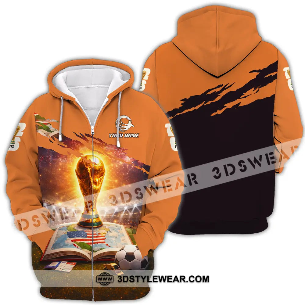 Unisex Shirt - Custom World Cup 2026 3D Shirt Zipper Hoodie / S T-shirt