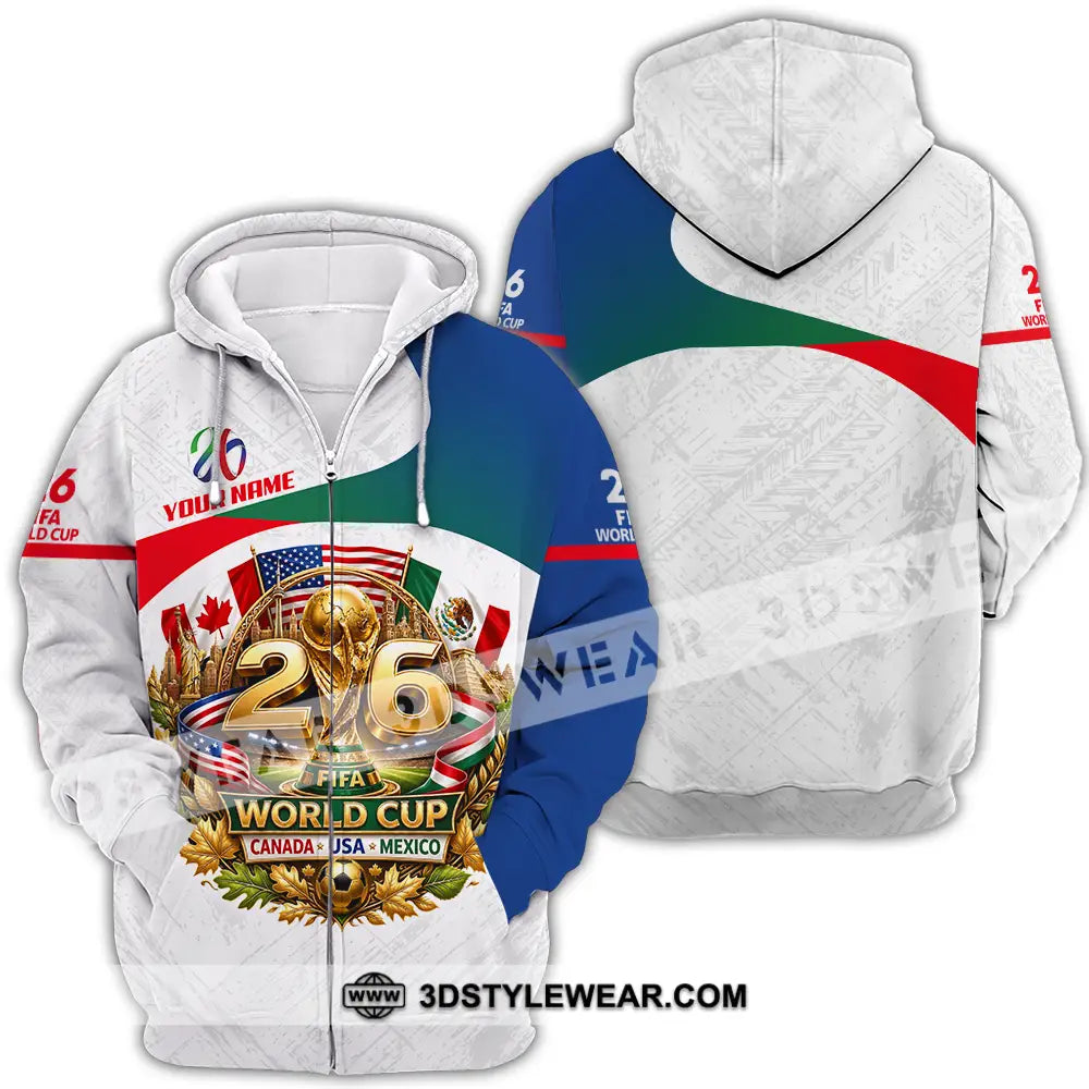 Unisex Shirt - Custom World Cup 2026 3D Shirt - Zipper Hoodie / S - T-shirt