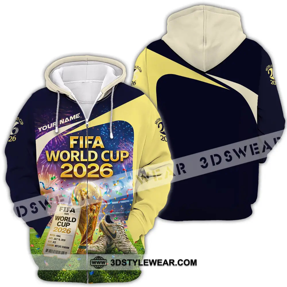 Unisex Shirt - Custom World Cup 2026 3D Shirt Zipper Hoodie / S T-shirt
