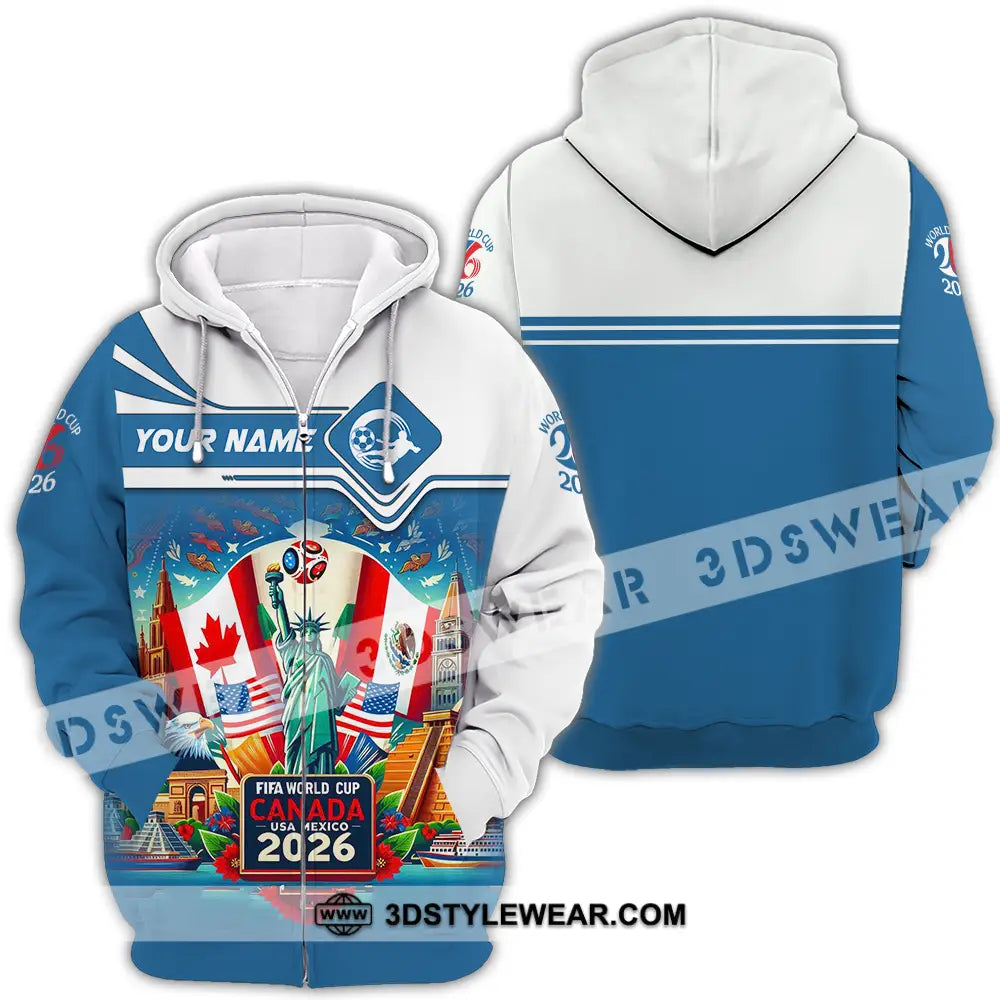 Unisex Shirt - Custom World Cup 2026 3D Shirt Zipper Hoodie / S T-shirt