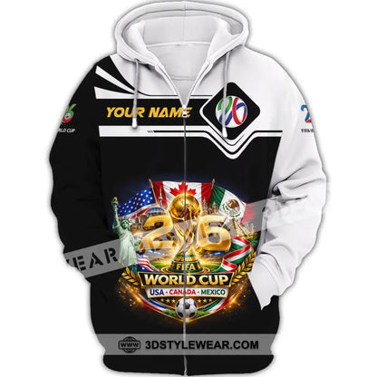 Unisex Shirt - Custom World Cup 2026 3D Shirt - Zipper Hoodie / S - T-shirt