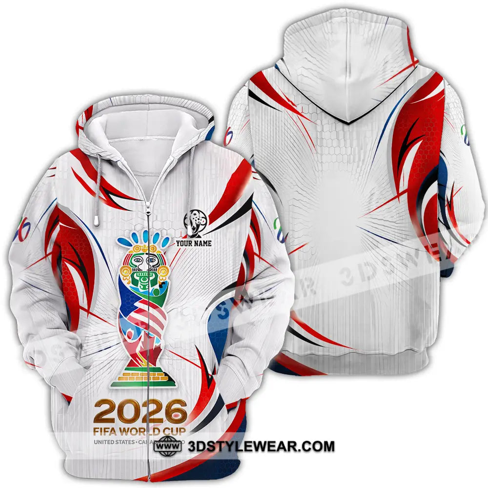 Unisex Shirt - Custom World Cup 2026 3D Shirt Zipper Hoodie / S T-shirt