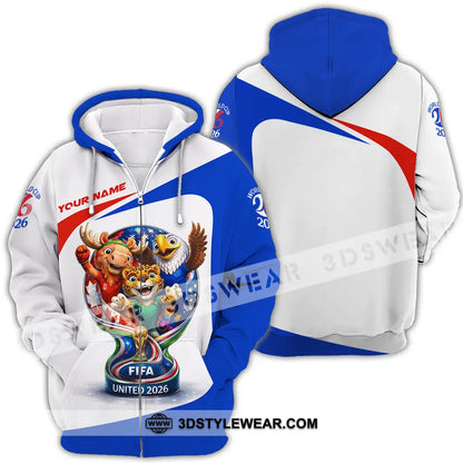 Unisex Shirt - Custom World Cup 2026 3D Shirt Zipper Hoodie / S T-shirt