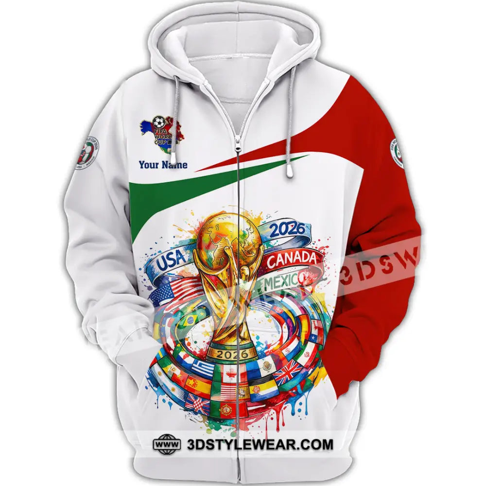 Unisex Shirt - Custom World Cup 2026 3D Shirt - Zipper Hoodie / S - T-shirt