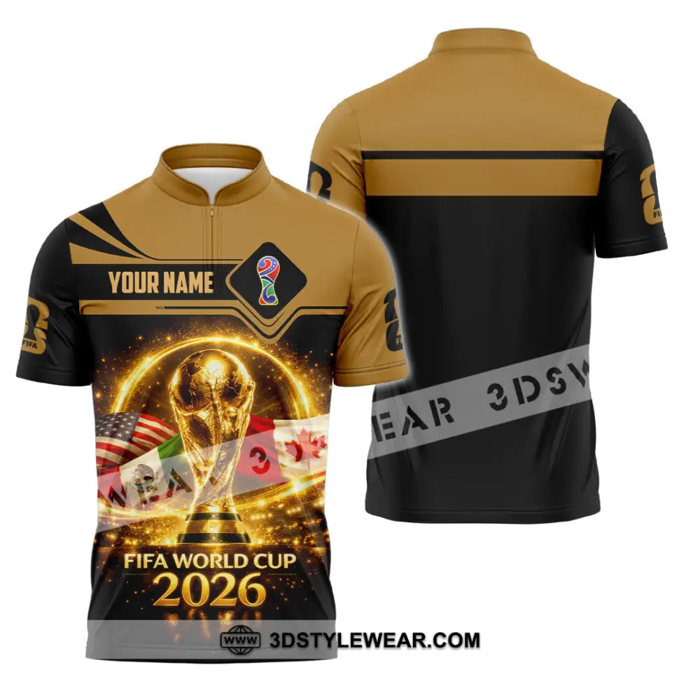 Unisex Shirt - Custom World Cup 2026 3D Shirt - Zipper Polo Shirt / S - T-shirt