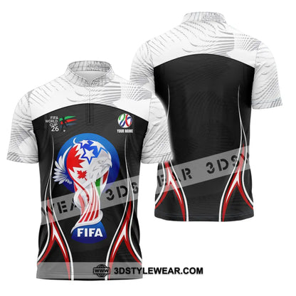 Unisex Shirt - Custom World Cup 2026 3D Shirt Zipper Polo Shirt / S T-shirt