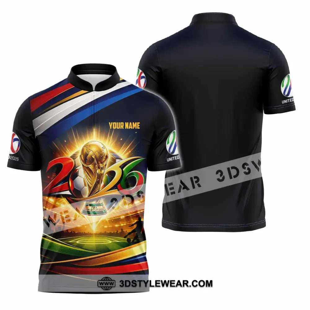 Unisex Shirt - Custom World Cup 2026 3D Shirt - Zipper Polo Shirt / S - T-shirt