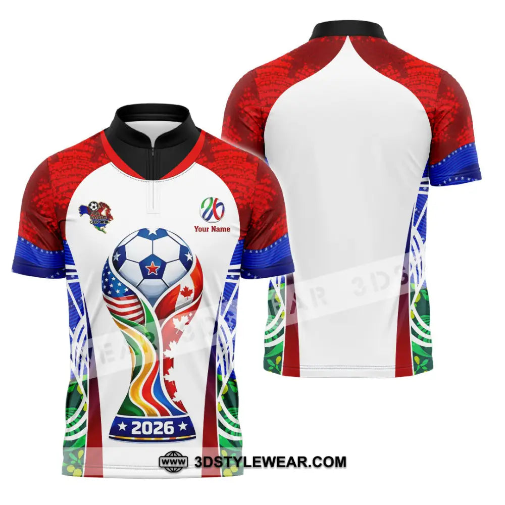 Unisex Shirt - Custom World Cup 2026 3D Shirt - Zipper Polo Shirt / S - T-shirt