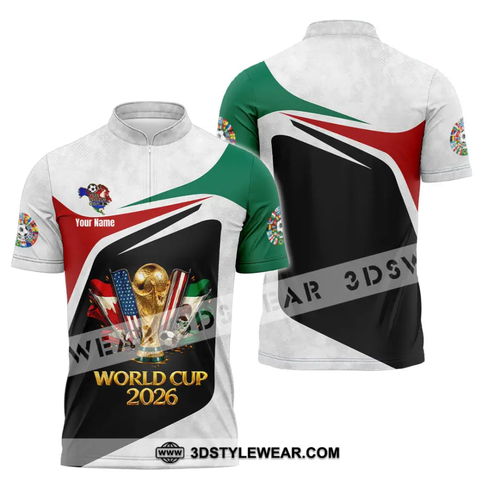 Unisex Shirt - Custom World Cup 2026 3D Shirt - Zipper Polo Shirt / S - T-shirt