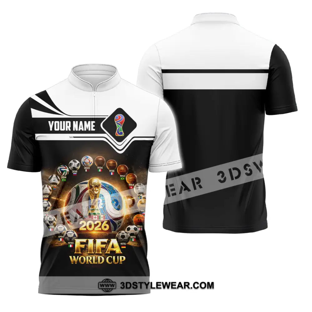 Unisex Shirt - Custom World Cup 2026 3D Shirt - Zipper Polo Shirt / S - T-shirt